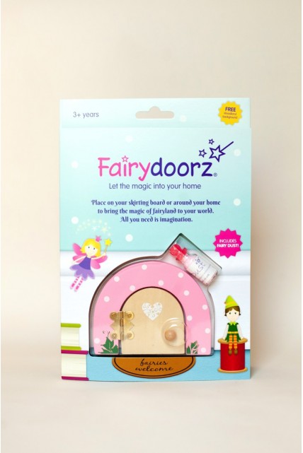 Pink Sherbet Dotty fairy door & fairy dust gift set 